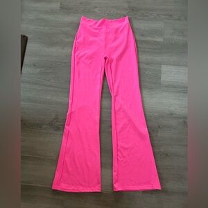 Black Crop Top and Pink Leggings